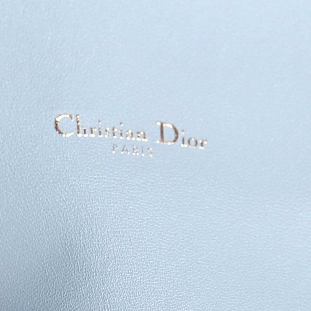 Grained Calfskin Saddle Chain Pouch Cloud Blue