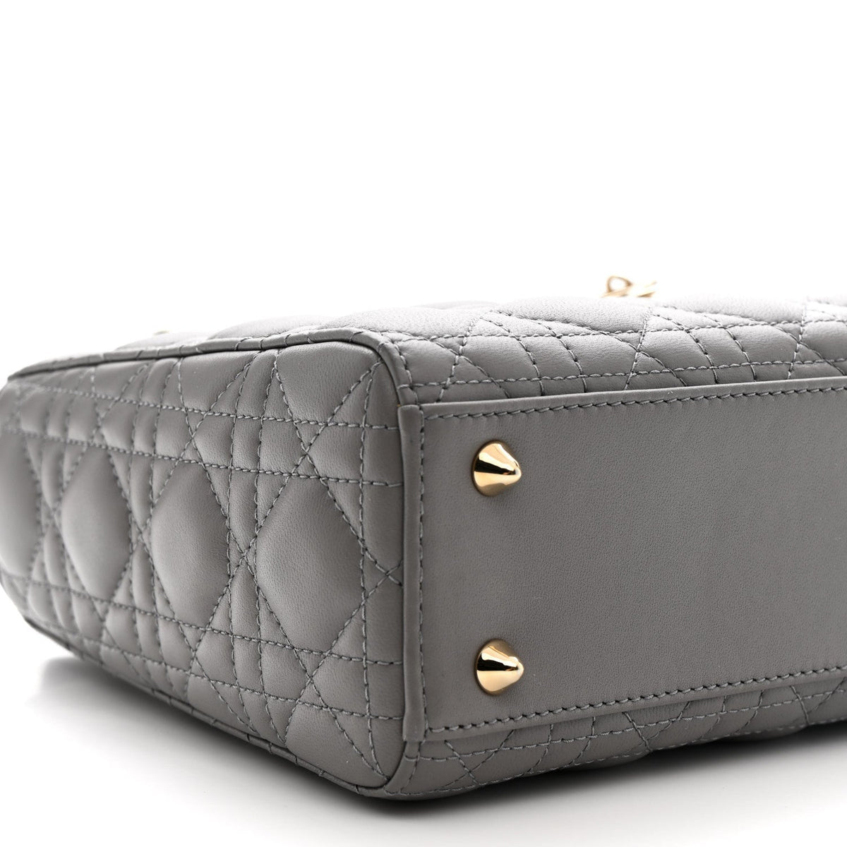 Lambskin Cannage Small My ABCDior Lady Dior Grey