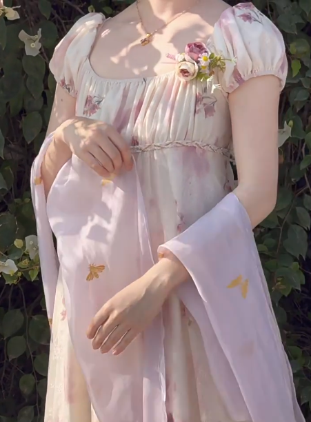 Charming Imperial Prom Dress Crew Neck Pleated Print Gala Gown Evening Dress Party Outfits      D5057