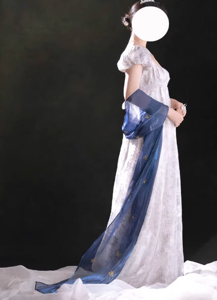 Beauty Imperial Prom Dress Square Neck Pleated Print Gala Gown Evening Dress Party Outfits      D5058