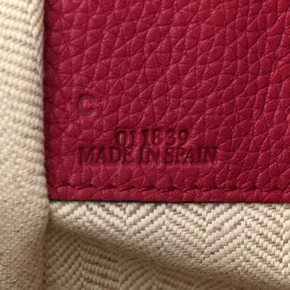 Grained Calfskin Small Hammock Shoulder Bag Raspberry