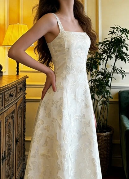Charming Prom Dress A Line Square Neck Gala Gown Formal Evening Dress Graduation Outfits     D5108