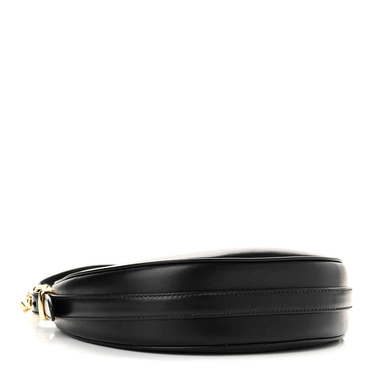 Soft Calfskin Arque Shoulder Bag Black