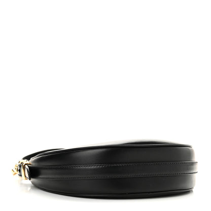 Soft Calfskin Arque Shoulder Bag Black