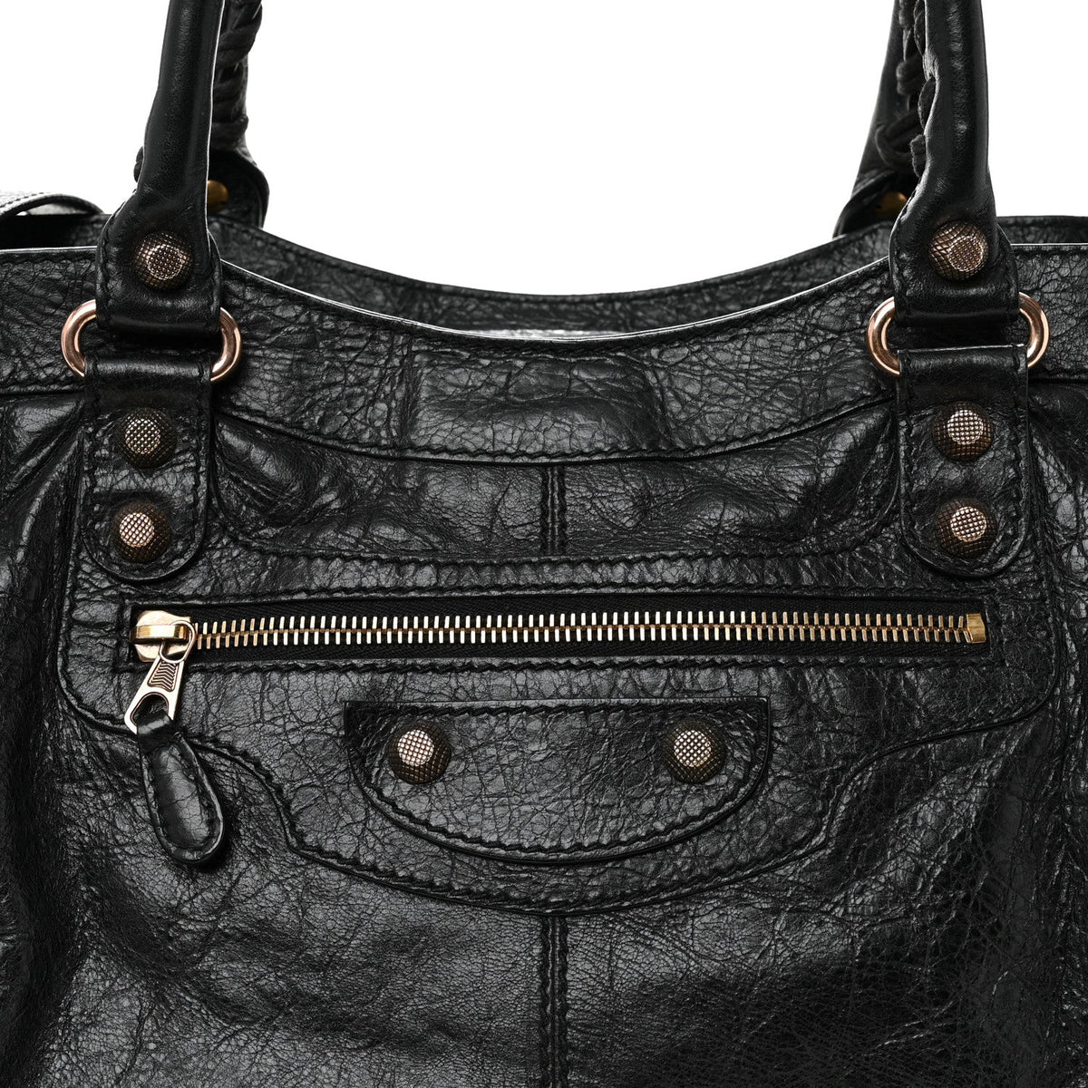 Agneau Giant 21 Rose Gold  Hardware Part Time Black
