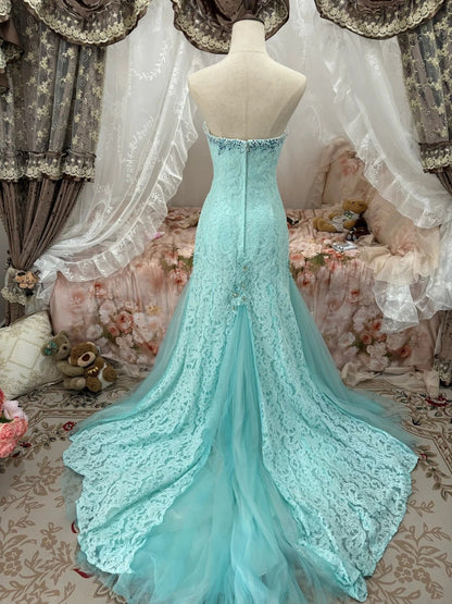 Beauty Prom Dress Sweetheart Mermaid Gala Gown Evening Dress Birthday Party Outfits     D5159