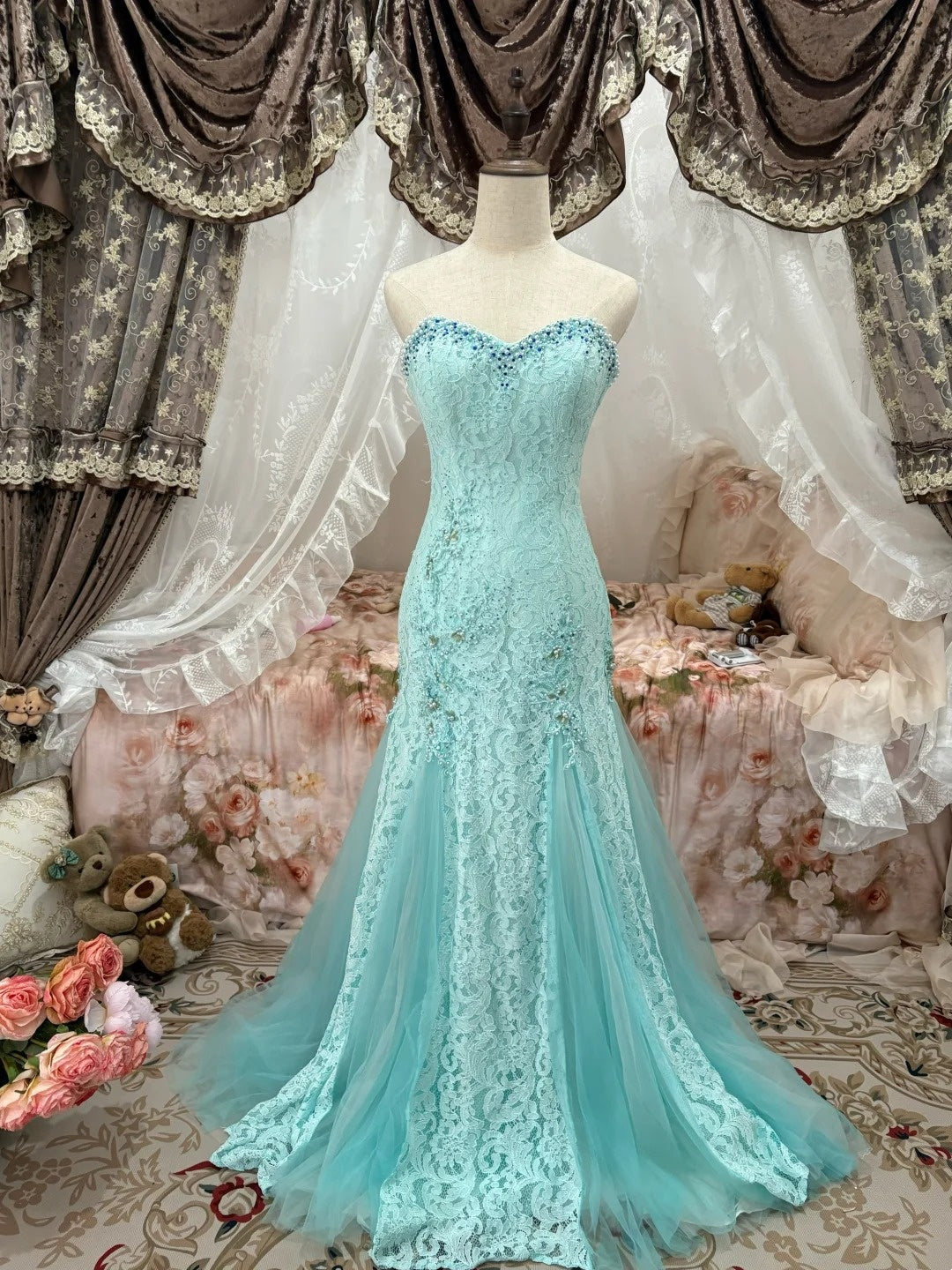 Beauty Prom Dress Sweetheart Mermaid Gala Gown Evening Dress Birthday Party Outfits     D5159
