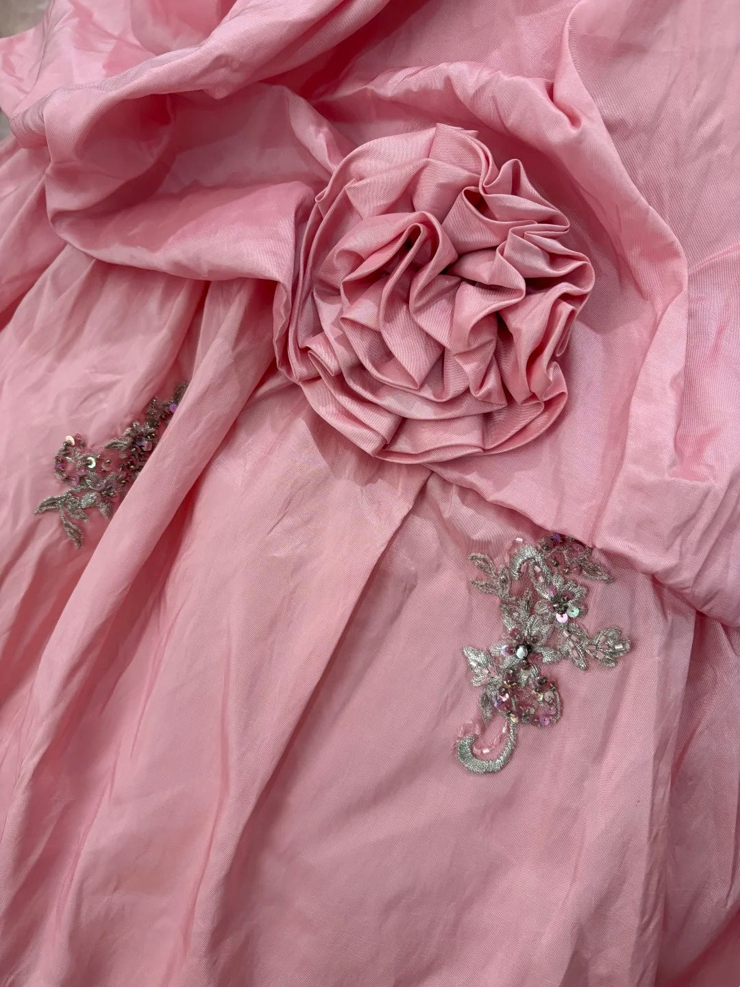 Charming Ball Gown Pink Spaghetti Straps Pleated Evening Dress Quinceanera Dress 18th Birthday Prom Gown       D5163