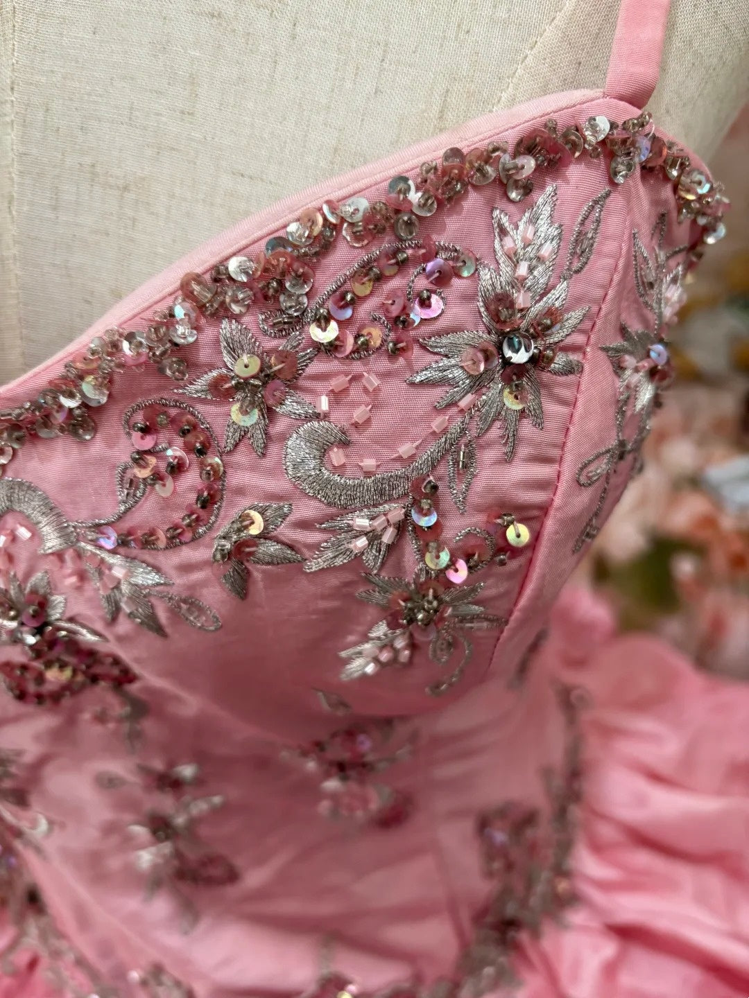 Charming Ball Gown Pink Spaghetti Straps Pleated Evening Dress Quinceanera Dress 18th Birthday Prom Gown       D5163