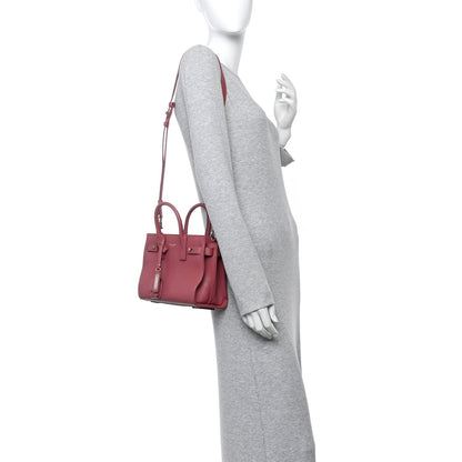 Grained Calfskin Nano Sac De Jour Souple Mystic Rose