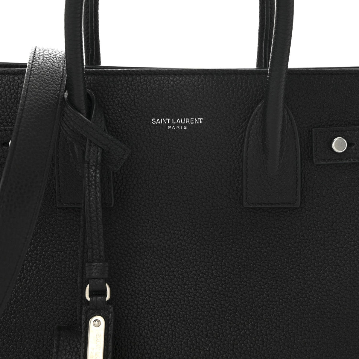 Grained Calfskin Baby Sac De Jour Souple Black
