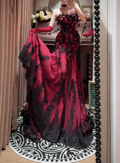 Elegant Prom Dress Wine Red Spaghetti Straps Mermaid Gala Dress Evening Dress 18th Birthday Gown      D5332