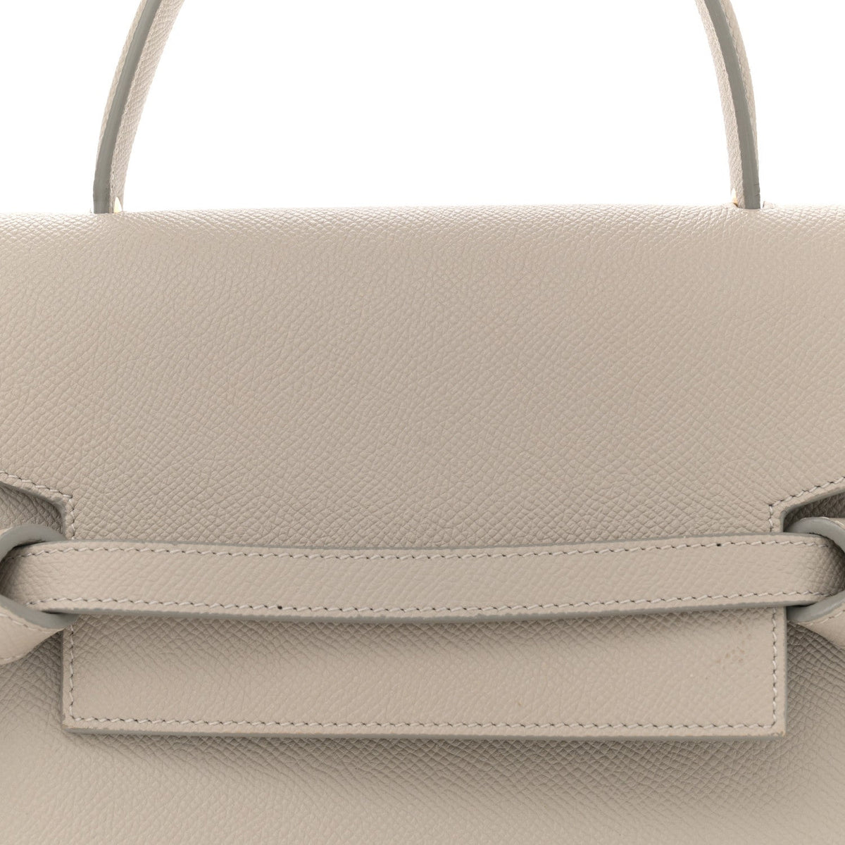 Grained Calfskin Micro Belt Bag Light Taupe