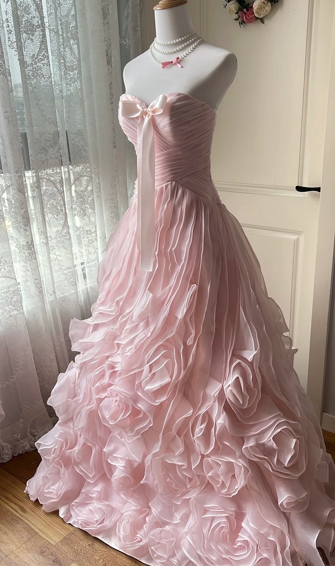 Beauty Prom Dress Light Pink Sweetheart Pleated Gala Dress Evening Dress 18th Birthday Gown      D5350