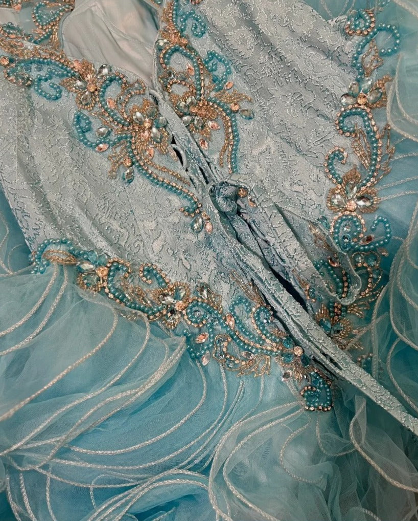 Stunning Prom Dress Sweetheart Ruffle Tulle Gala Dress Evening Dress 18th Birthday Gown      D5360
