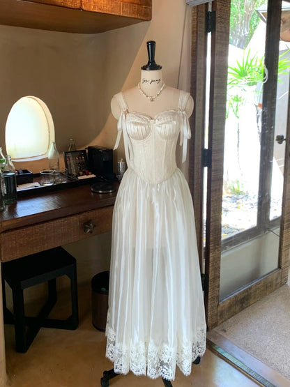 Elegant Prom Dress Straps Pleated Lace Gala Dress Evening Dress 18th Birthday Gown      D5365