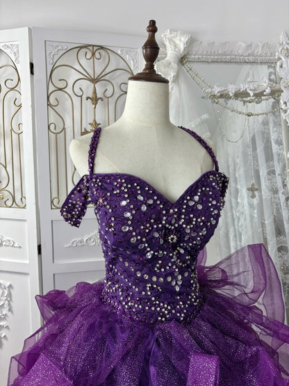 Gorgeous Prom Dress Dark Purple Sweetheart Pleated Gala Dress Evening Dress 18th Birthday Gown      D5367