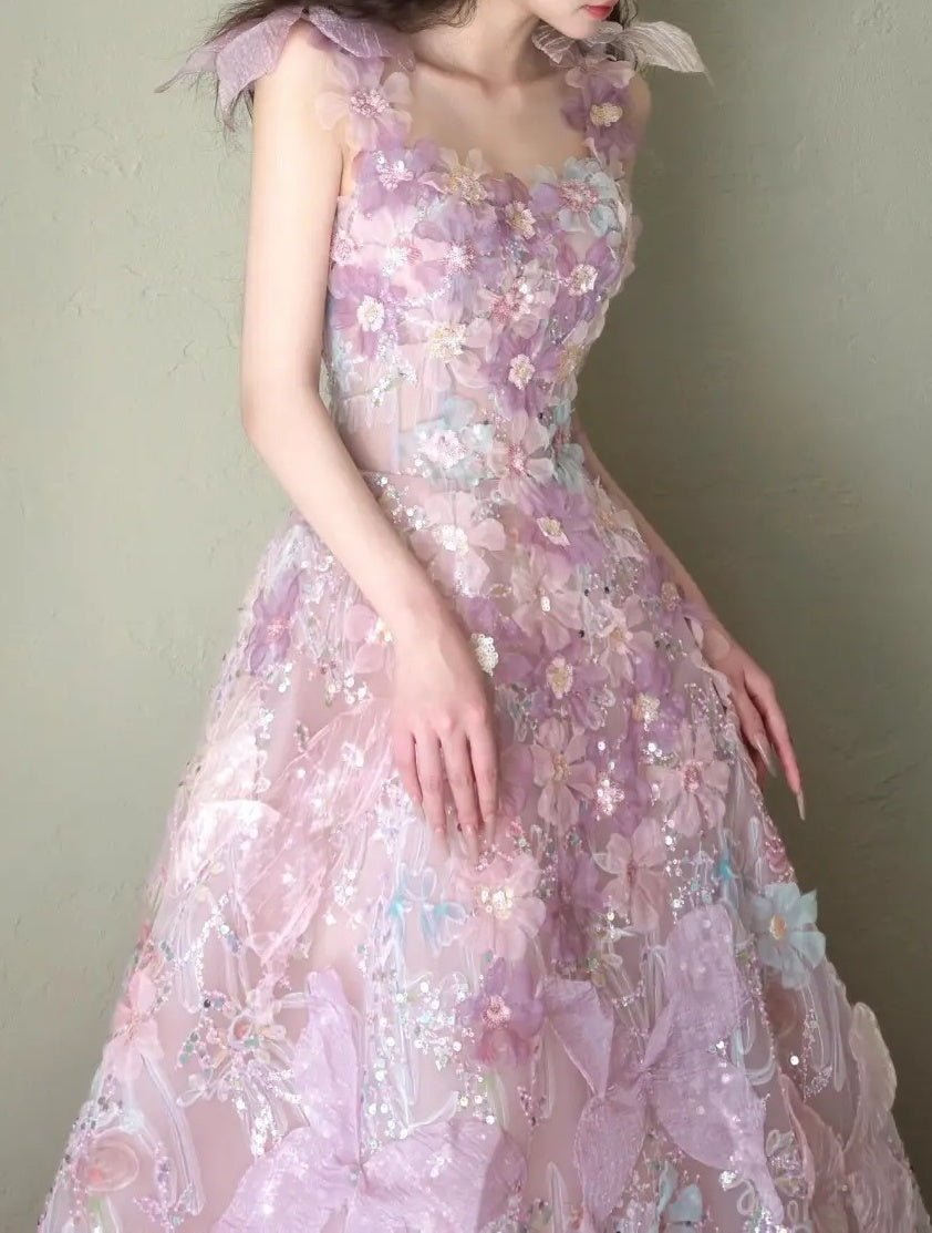 Charming Prom Dress A Line Square Neck Gala Dress Evening Dress 18th Graduation Gown      D5388