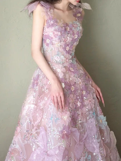 Charming Prom Dress A Line Square Neck Gala Dress Evening Dress 18th Graduation Gown      D5388