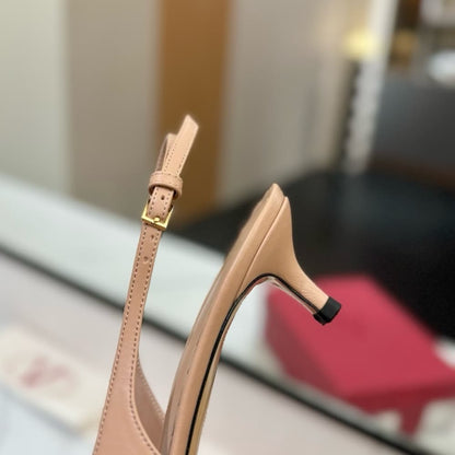 VALENTINO BEPOINTY SLINGBACK PUMPS BEIGE AND BLUE 6W2S0LL3YEA CVK