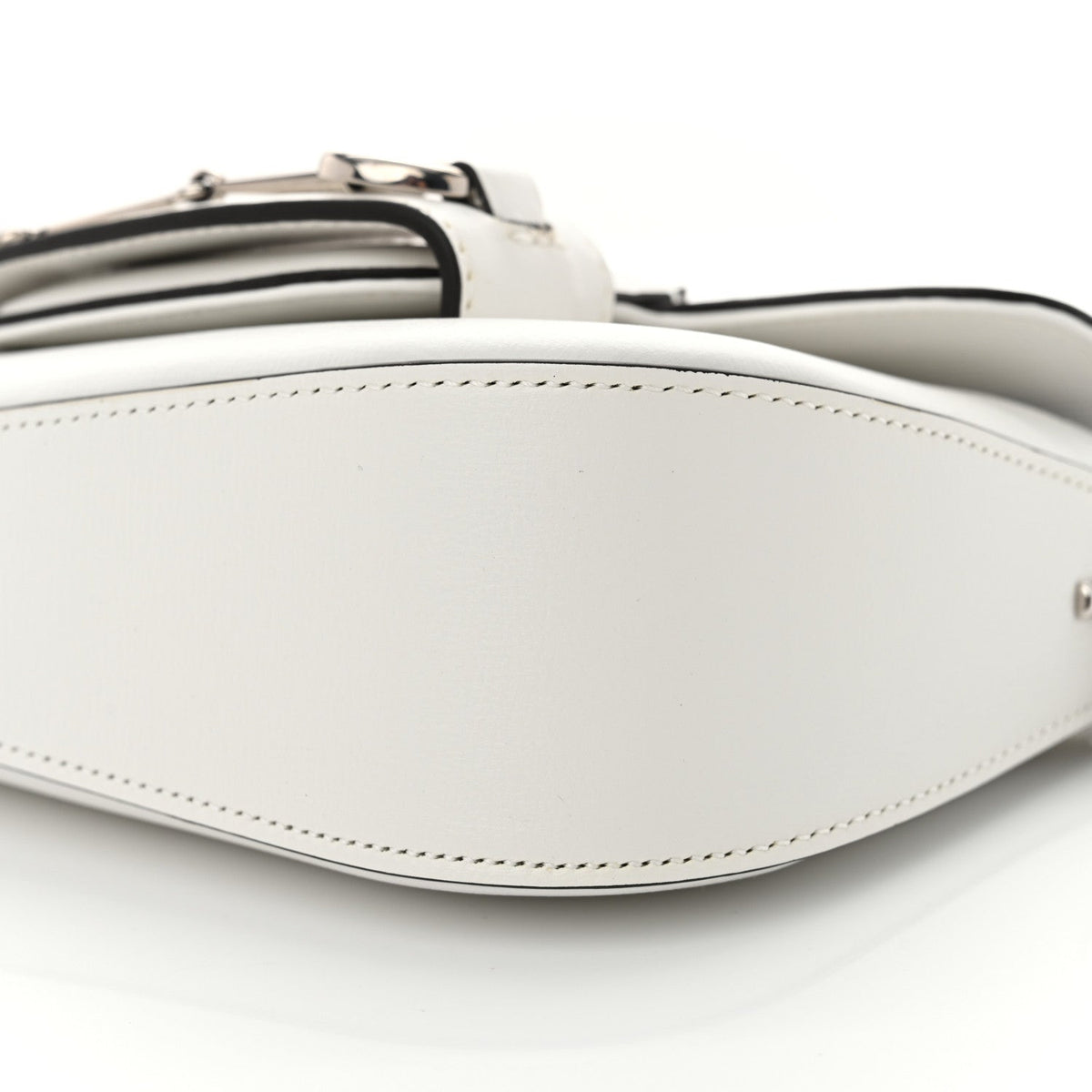 Demetra Mini Horsebit 1955 Asymmetric Shoulder Bag Great White