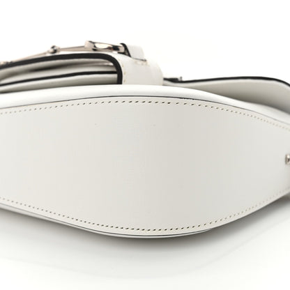 Demetra Mini Horsebit 1955 Asymmetric Shoulder Bag Great White