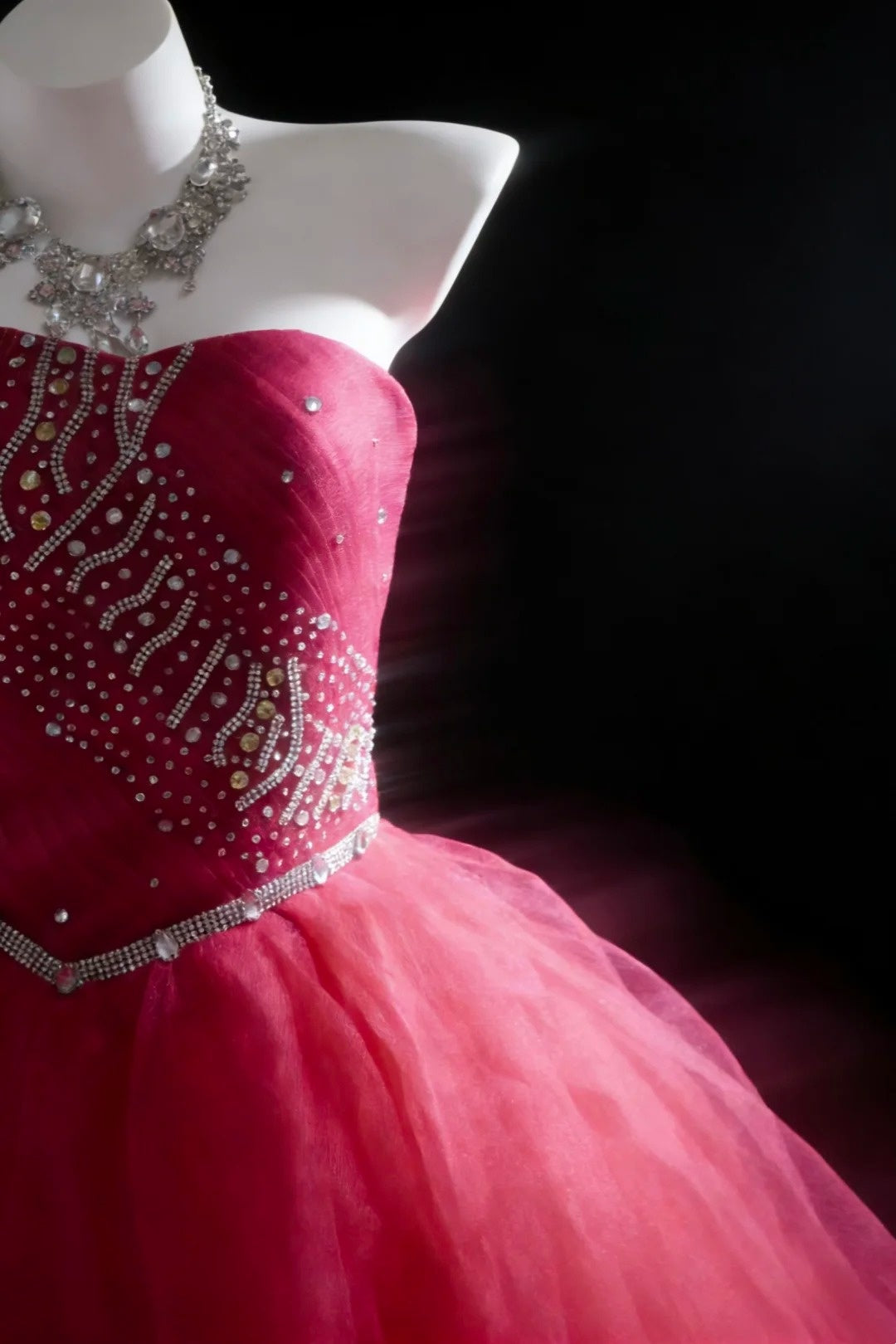 Gorgeous Ball Gown Strapsless Tulle Evening Dress Quinceanera Dress Birthday Prom Gown       D5417