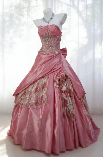 Elegant Prom Dress Strapless Pleated Gala Dress Evening Dress Formal Gown      D5419