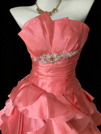 Stunning Prom Dress Strapless Pleated Tulle Gala Dress Evening Dress Formal Gown      D5420