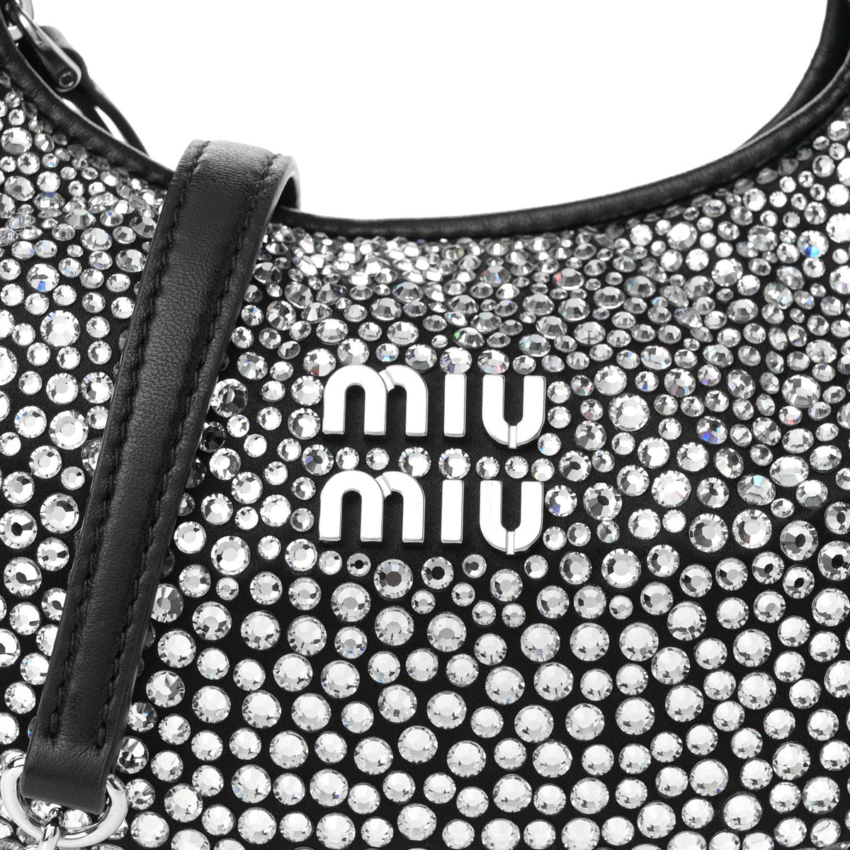 Crystal Silk Starlight Mini Wander Hobo Black