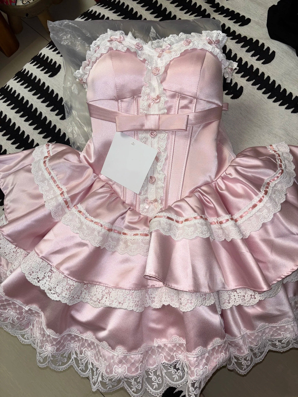 Sweet Homecoming Dress Pink Sweetheart Lace Short Prom Dress Back to School Outfits Party Dress  D5452
