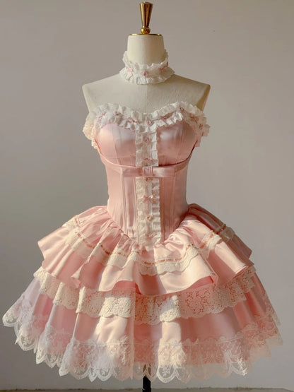 Beauty Homecoming Dress Sweetheart Lace Pleated Short Prom Dress Back to School Outfits Party Dress  D5453