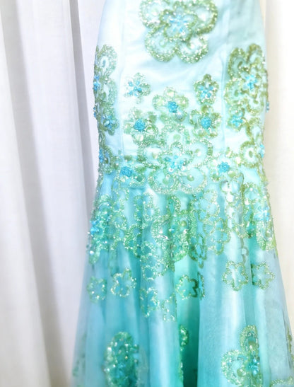 Gorgeous Prom Dress Strapless Pleated Mermaid Gala Dress Evening Dress Formal Gown      D5460