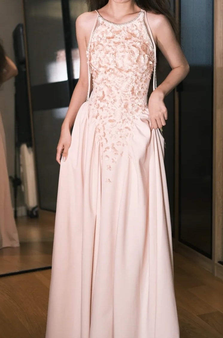Stunning Prom Dress A Line Spaghetti Straps Pleated Gala Dress Evening Dress       D5483