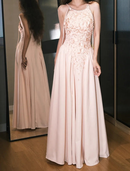 Stunning Prom Dress A Line Spaghetti Straps Pleated Gala Dress Evening Dress       D5483