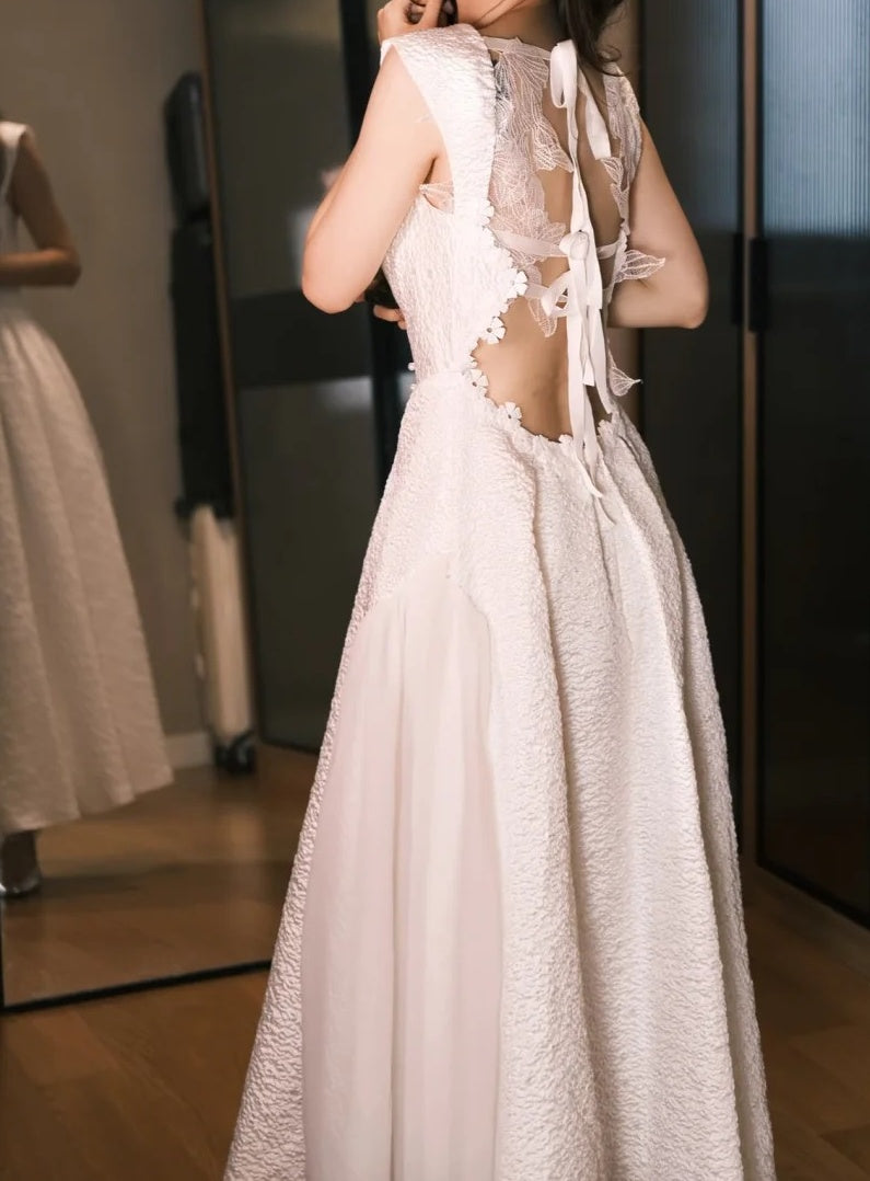 Elegant Prom Dress White A Line Straps Gala Dress Evening Dress   D5497