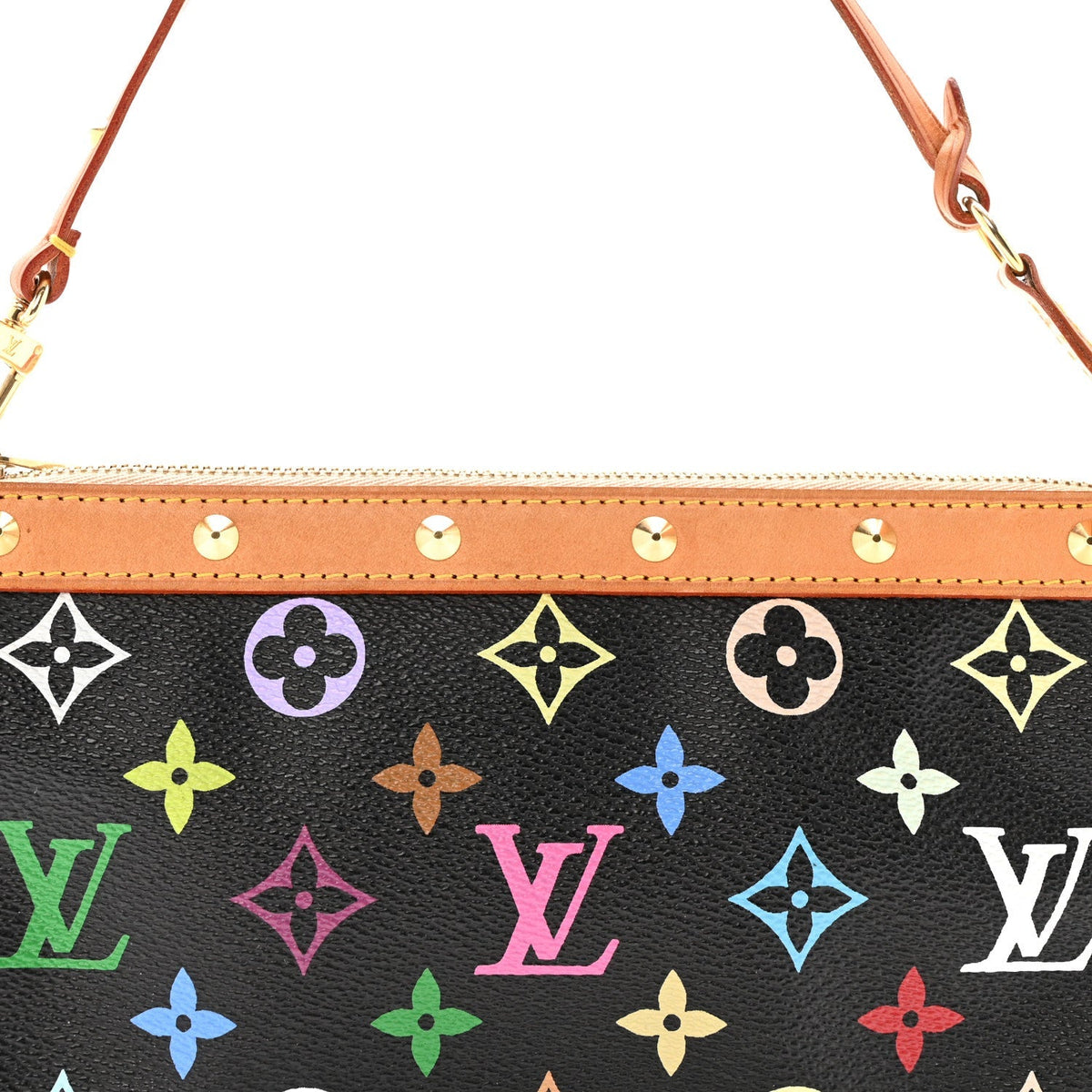 Monogram Multicolor Pochette Accessories Black