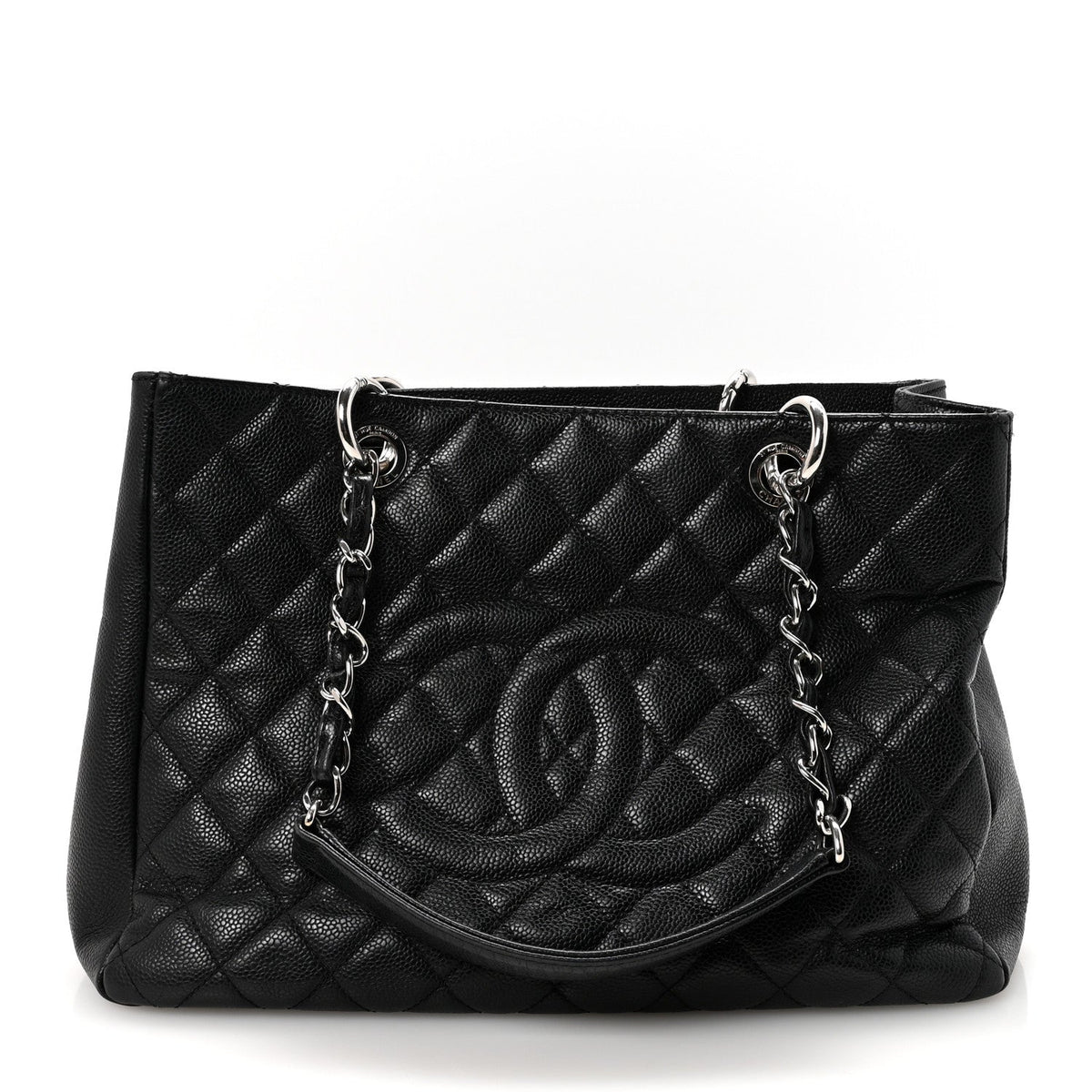 Caviar Quilted Grand Shopping Tote GST Black