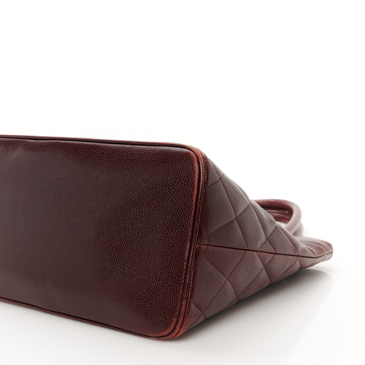 Caviar Quilted Medallion Tote Bordeaux