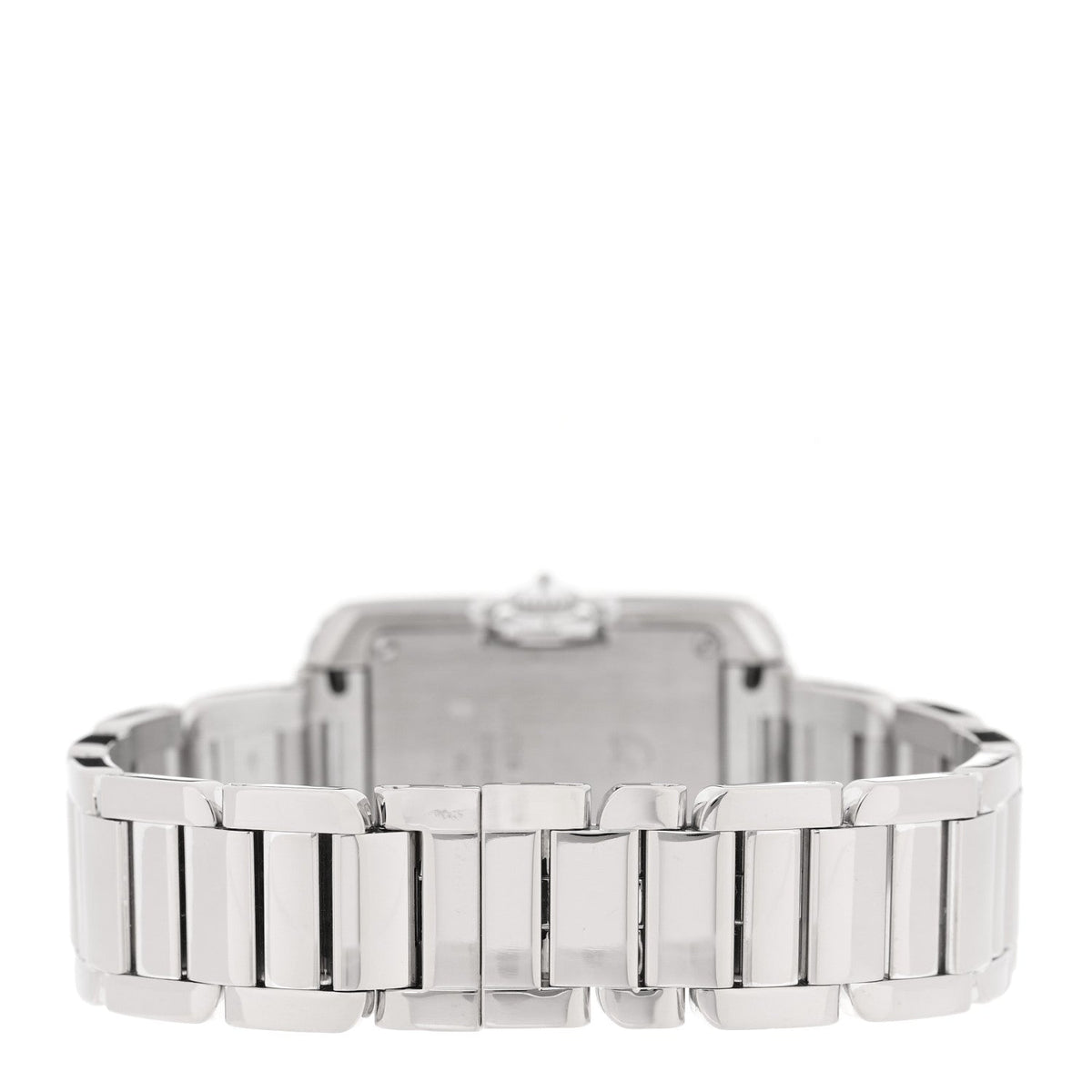 18K White Gold Diamond Bezel 23mm Tank Anglaise Quartz Watch
