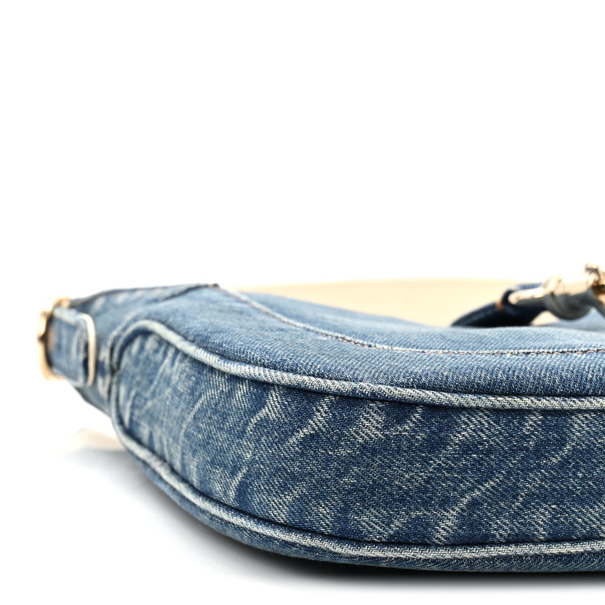 Denim Small Jackie Shoulder Bag Blue Denim