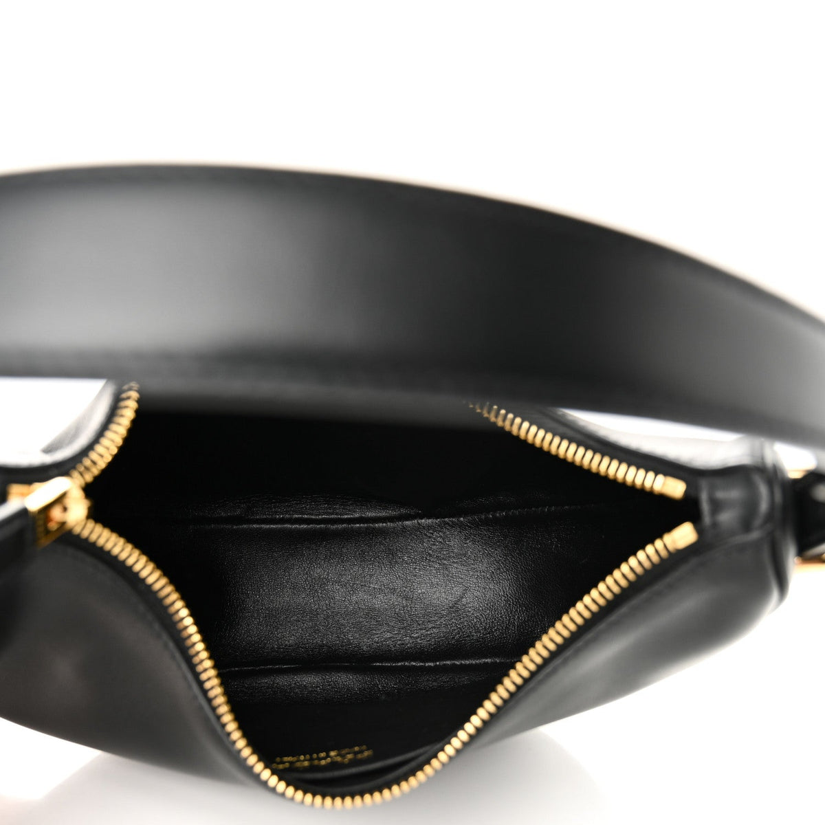 Soft Calfskin Arque Shoulder Bag Black