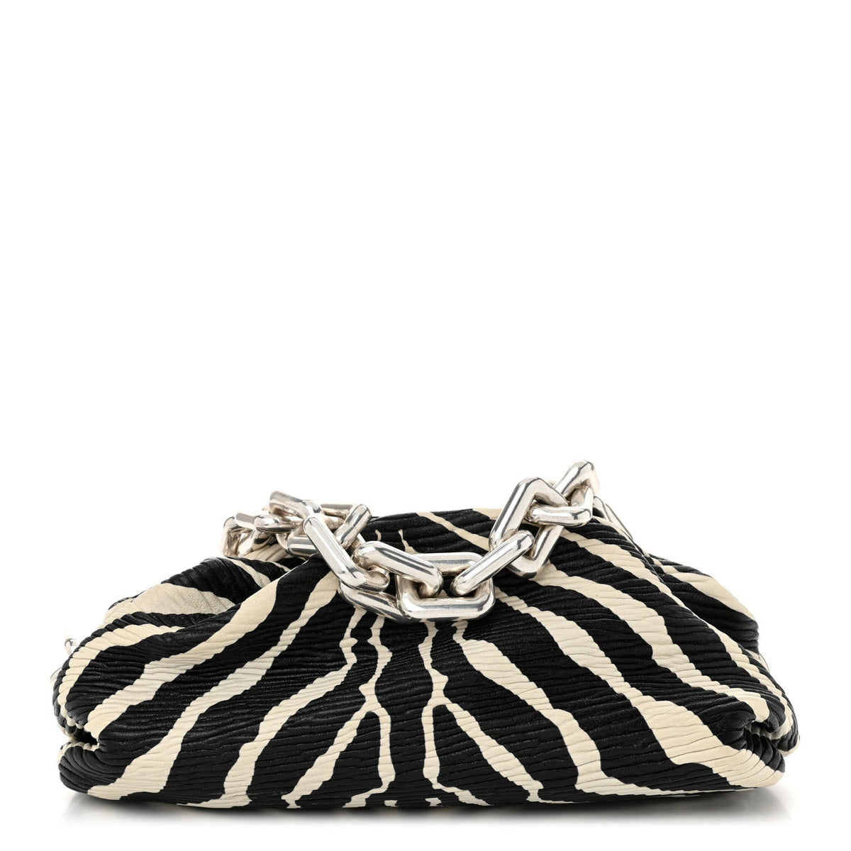 Nappa Zebra Print The Pouch Chain White Black