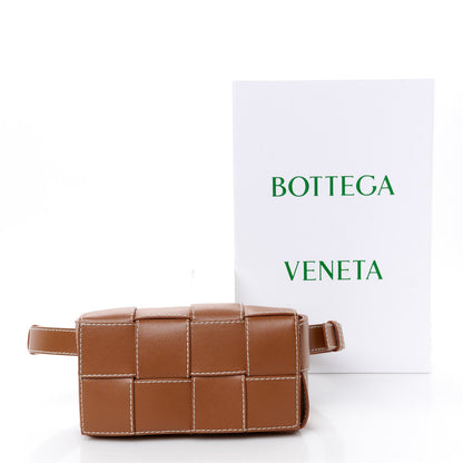 Calfskin Maxi Intreccio Mini Cassette Belt Bag Wood