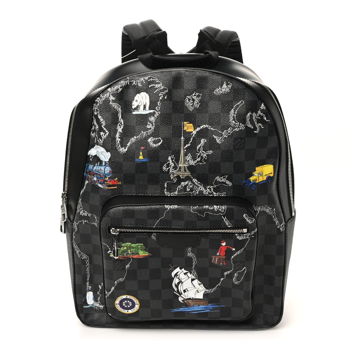 Damier Graphite World Map Josh Backpack