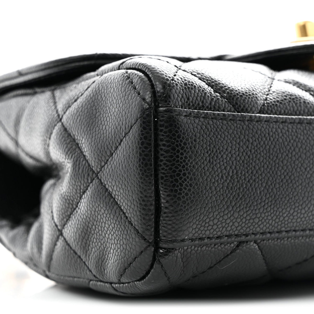 Caviar Quilted Mini Flap Black