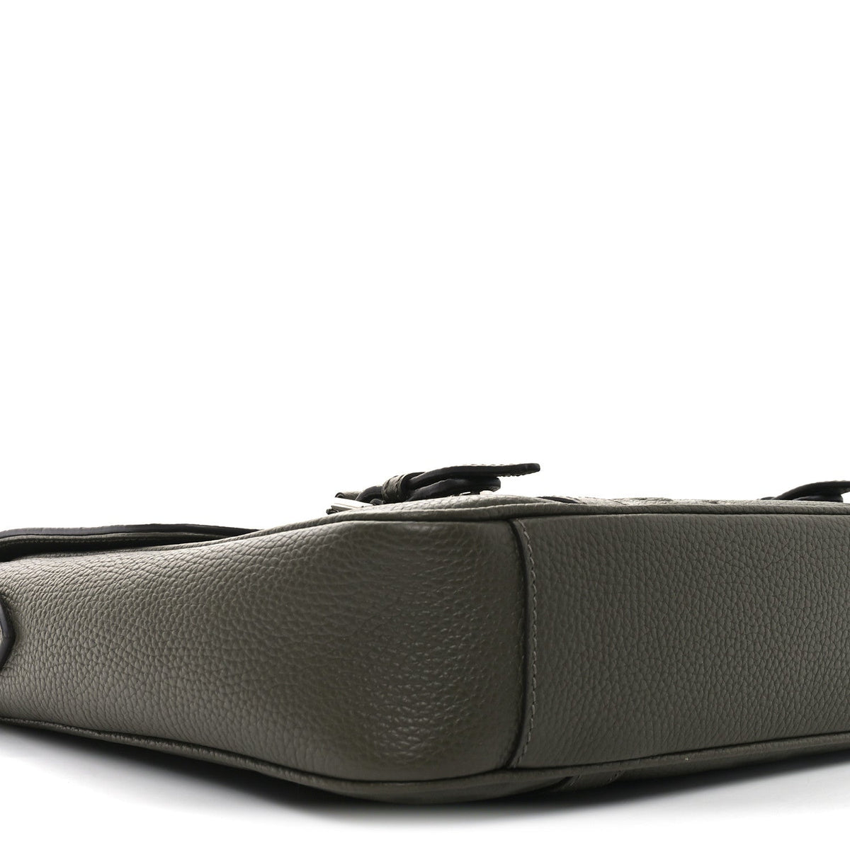 Piuma Calfskin Jumbo GG Embossed Double Buckle Medium Messenger Bag Dark Vintage Olive
