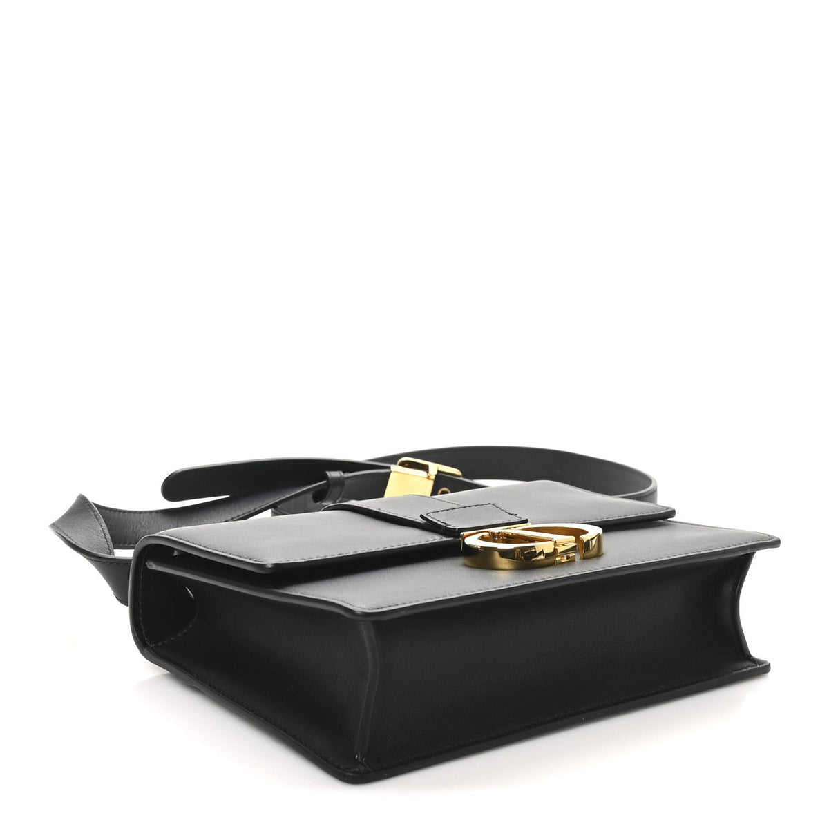Smooth Calfskin 30 Montaigne Flap Bag Black