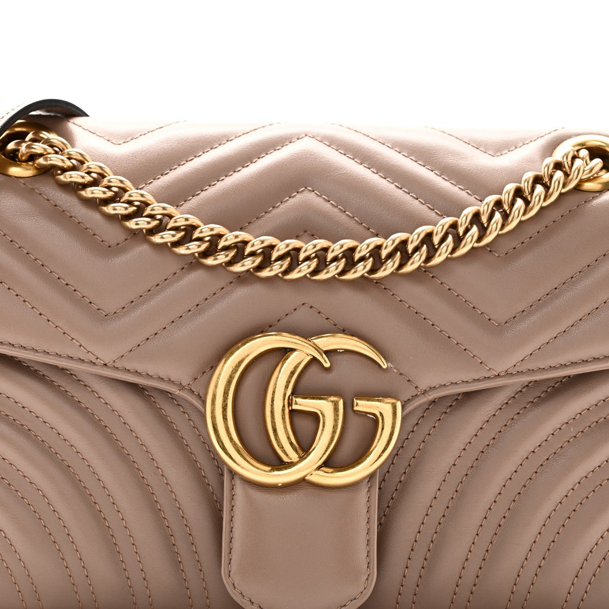 Calfskin Matelasse Small GG Marmont Shoulder Bag Porcelain Rose