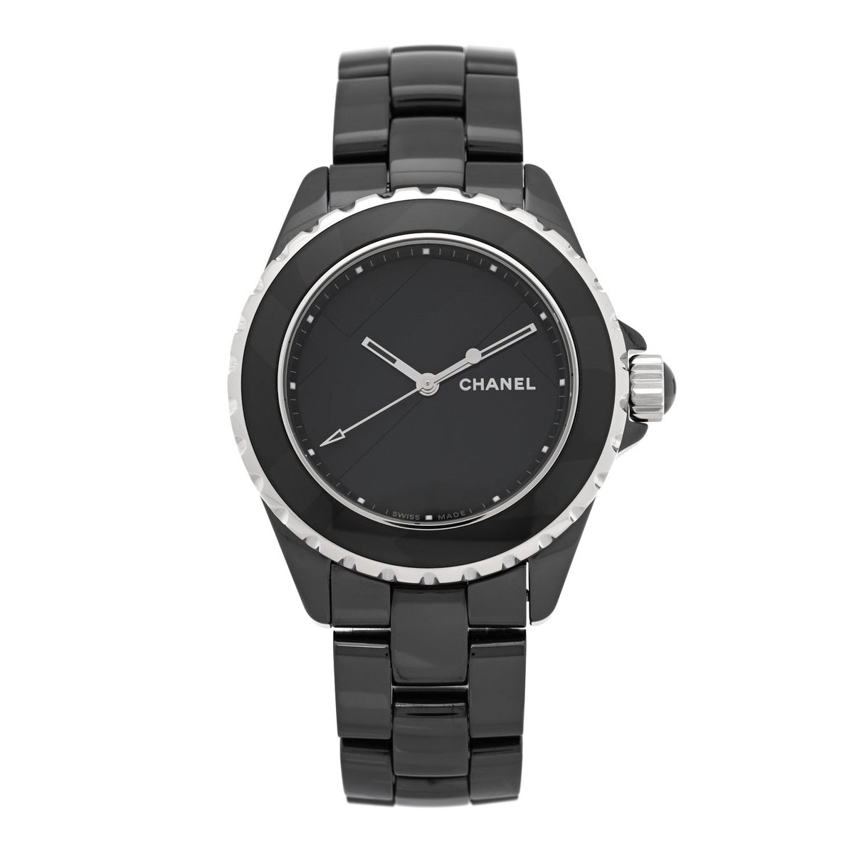 Stainless Steel Ceramic 38mm J12 Untitled Automatic Watch Black